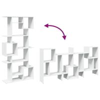 Boekenkast 92x29x188 cm bewerkt hout wit - thumbnail