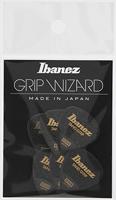 Ibanez PPA16MSGBK Grip Wizard Sand Grip plectrumset 6-pack medium zwart - thumbnail