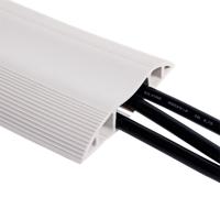 Dataflex Addit Kabelafdekking 150cm Grijs - Rechte Kabelbeschermer met Antislip Randen, Kabelgoot met 3 Grote Aparte Goten, Geschikt voor 6 Kabels van 7mm, Zelfklevende Tape - thumbnail