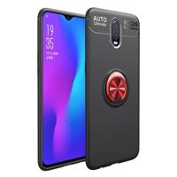 Shockproof TPU Case for OnePlus 6T with Holder (Black Red) - thumbnail