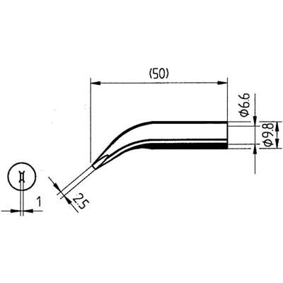 Ersa 0832WD Soldeerpunt Beitelvorm, gebogen Inhoud: 1 stuk(s)