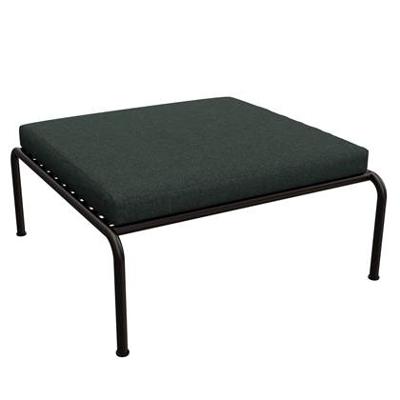 Houe Avon Ottoman voetenbank frame zwart stof alpine
