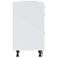 Keuken onderkast Porto bewerkt hout hoogglans wit - thumbnail