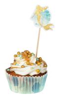Papieren cupcakevormpjes Zeemeermin - thumbnail