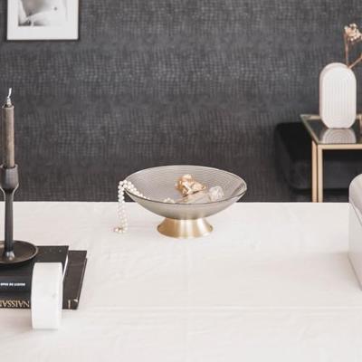 Schaal op voet glas smokey Schaal op voet glas smokey