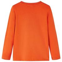 Kindershirt met lange mouwen voetbalprint 116 oranje - thumbnail