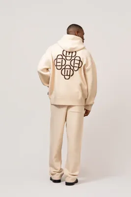 Equalité Fluffy Knit Oversized Full Zip Hoodie Heren Gebroken Wit - Maat XS - Kleur: Gebroken WitBruin | Soccerfanshop Equalité Fluffy Knit Oversized Full Zip Hoodie Heren Gebroken Wit - Maat XS - Kleur: Gebroken WitBruin | Soccerfanshop