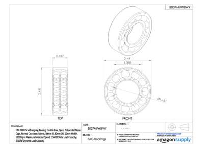 FAG 2206-TVH Pendelkogellager Boordiameter 30 mm Buitendiameter 62 mm Toerental (max.) 12000 omw/min FAG 2206-TVH Pendelkogellager Boordiameter 30 mm Buitendiameter 62 mm Toerental (max.) 12000 omw/min
