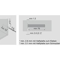 Blum set regelbare TIP-ON - lang - zijde wit - 956A1004 - thumbnail