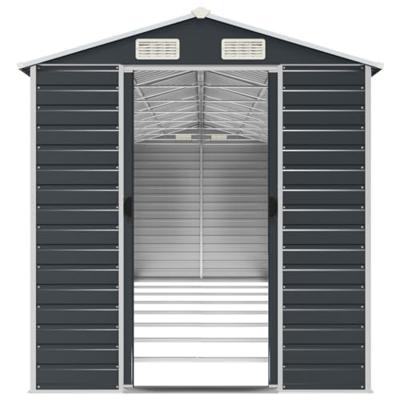 Tuinschuur 191x725x198 cm gegalvaniseerd staal antracietkleurig