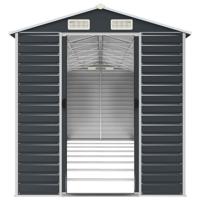 Tuinschuur 191x725x198 cm gegalvaniseerd staal antracietkleurig - thumbnail