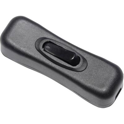 TRU COMPONENTS Snoerschakelaar Zwart 1x uit/aan 2 A 1 stuk(s)