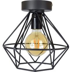 Urban Interiors plafondlamp 'Wire' Ø22cm, kleur Vintage Black Urban Interiors plafondlamp 'Wire' Ø22cm, kleur Vintage Black