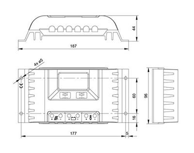 Steca PR 3030 Laadregelaar voor zonne-energie PWM 12 V, 24 V 30 A