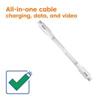 Club3D Lifestyle USB-C kabel PD 240W, 20Gbps | 2m | wit - thumbnail