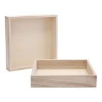 Creativ Company Houten frame met rand 16,2x16,2x3cm, 10st. - thumbnail
