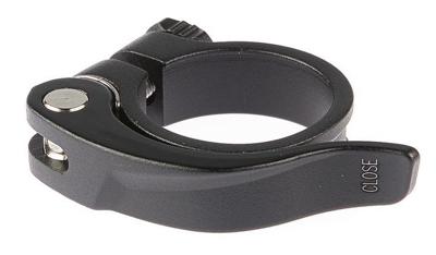 TranzX zadelpenklem met snelspanner 31.8ø zwart op kaart