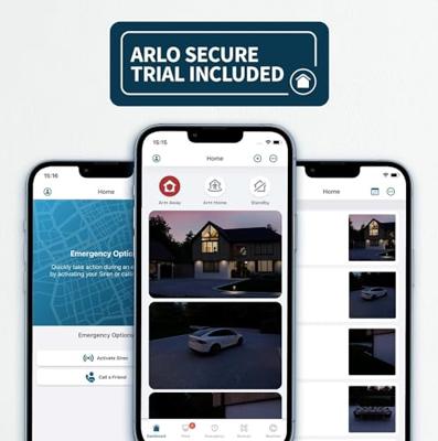 ARLO Ultra 2 Spotlight 2cam Kit black VMS5240B-200EUS IP-Bewakingscameraset WiFi Met 2 cameras 3840 x 2160 Pixel - thumbnail