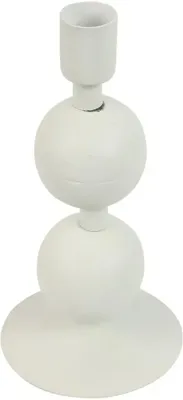 Countryfield kandelaar metaal rana bol 9x18cm wit