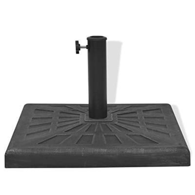 Parasolvoet vierkant 19 kg hars zwart - thumbnail