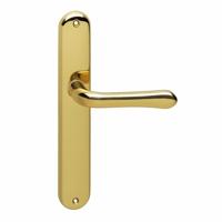 Intersteel Deurkruk Saturnus op ovaal blind schild - messing gelakt - thumbnail