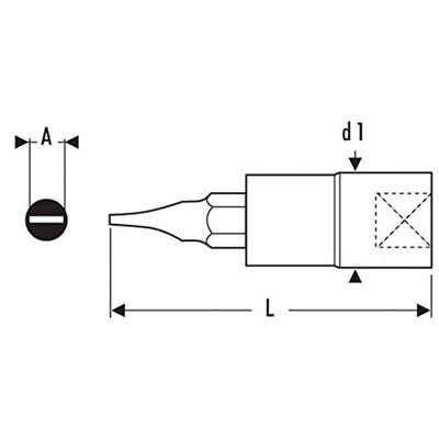 Expert by Facom Schroevendraaierdop | 3/8" voor Sleufschroeven | 5.5 mm - E030909 Expert by Facom Schroevendraaierdop | 3/8" voor Sleufschroeven | 5.5 mm - E030909