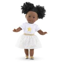 Corolle topje en rok set voor poppen van 36cm - ivoor/goud - thumbnail