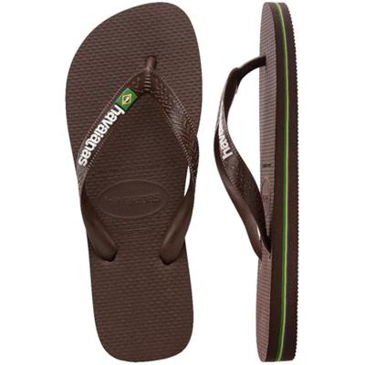 Havaianas Brasil logo dark brown Bruin maat 4344