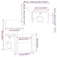 Massagestoel verstelbaar stof wijnrood - thumbnail