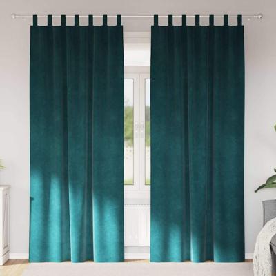 VidaXL Verduisterende gordijnen 2 pcs donkergroen 140 x 225 cm fluweel