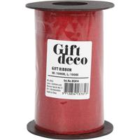 Creativ Company Cadeaulint, b: 10 mm, glitter, rood, 100 m/ 1 rol - thumbnail