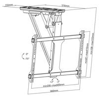 My Wall HL44MWL TV-plafondbeugel Met afstandsbediening, Kantelbaar 81,3 cm (32) - 177,8 cm (70) Plafondhouder, Besturing via app, Met elektromotor, - thumbnail