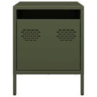Nachtkastje 35x39x43,5 cm staal olijfgroen - thumbnail