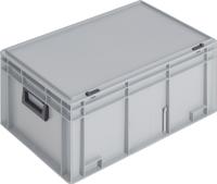 Lockweiler Kunststof koffer | L600xB400xH293 mm PP 2 grepen | schuifsluiting grijs 55 l | 1 stuk - PC552M-139255210118 PC552M-139255210118 - thumbnail