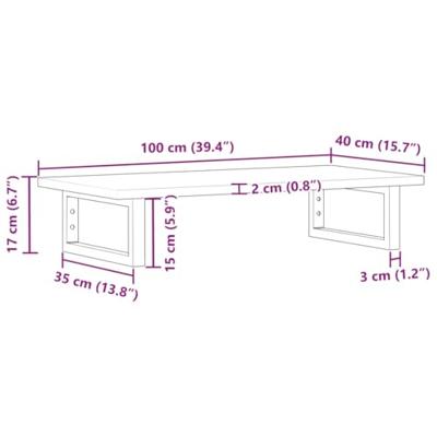 Badkamer wandschap staal en massief acaciahout