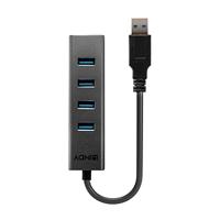 LINDY 43324 43324 USB-hub 4 poorten USB-A USB 3.1 Gen1 5 GBit/s Zwart - thumbnail