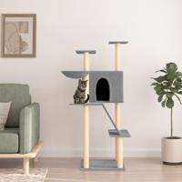 VidaXL Kattenmeubel met sisal krabpalen 143 cm lichtgrijs - thumbnail