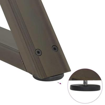 Eettafelpoten 2 st 70x(72-73,3) cm staal naturel