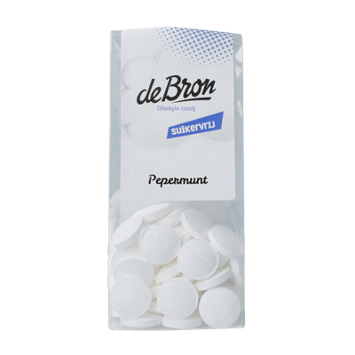 De Bron Pepermunt suikervrij 80 Gram