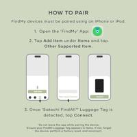 Satechi FindAll vegan-lederen baggage tag met FindMy - Black - thumbnail