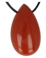 Druppelvormige Hanger Rode Jaspis - thumbnail
