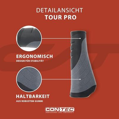CONTEC griff "tour pro" ct grips tour pro 135 mm, black/grey CONTEC griff "tour pro" ct grips tour pro 135 mm, black/grey