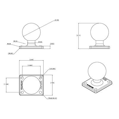Ram-Mount ram-347u Kit Support- - Kits Support -