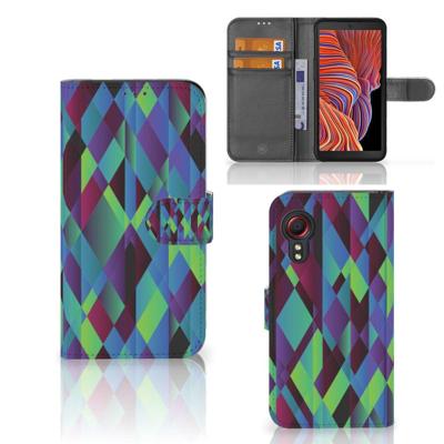 Samsung Galaxy Xcover 5 | Book Case | Abstract Green Blue