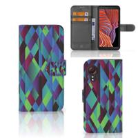 Samsung Galaxy Xcover 5 | Book Case | Abstract Green Blue - thumbnail