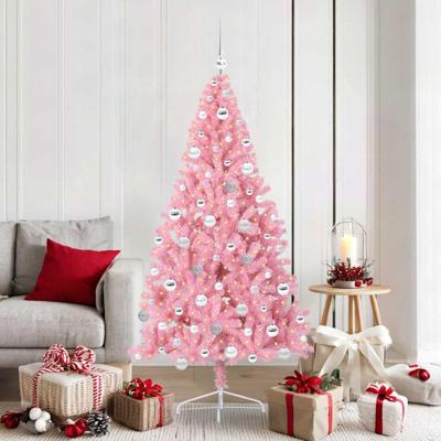 VidaXL Kunstmatig voorverlicht kerstboom met 300 led roze 180 cm pvc