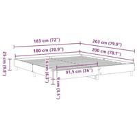 Bedframe zonder matras 180x200 cm spaanplaat wit - thumbnail