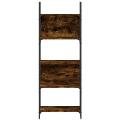 Boekenkast 5-laags 60,5x24x166,5 cm bewerkt hout gerookt eiken