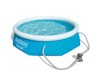 Bestway fast set zwembad opblaasbaar rond 244x66 cm