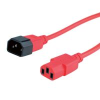 ROLINE stroomverlengkabel, IEC 320 C14 - C13, rood, 3 m - thumbnail